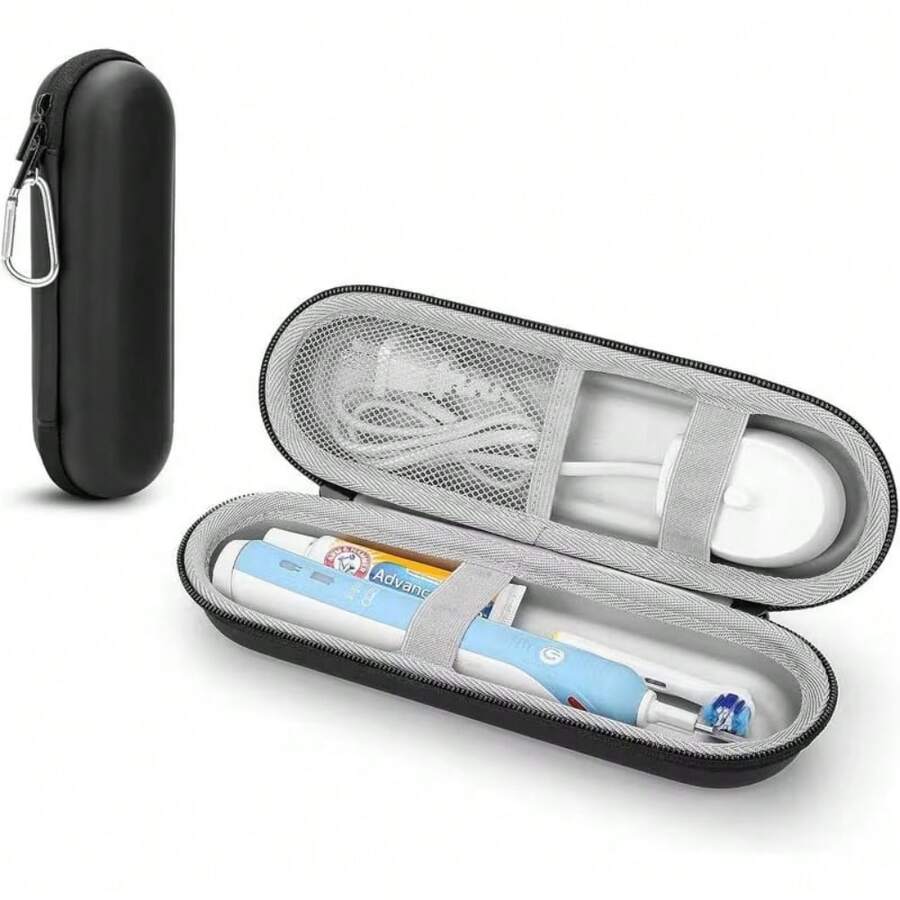 1pc Universal Portable Toothbrush Travel Case, EVA Electric Toothbrush Travel Case - Shockproof Waterproof Storage Box, Large Capacity, Can Store Toothbrush, Brush Head, Charger And Accessories, Suitable For Storing And Protecting Your Toothbrush During Travel And Business Trips - Multicolor - View 1