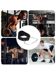 Đai xích hỗ trợ tập dip cho nâng tạ, tối ưu cho hít xà, dip, squat, đai nâng tạ gắn thêm tạ squat, tập CrossFit, đai dip unisex, phụ kiện thiết bị gym - màu đen - Xem 11