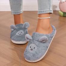 Healing Style 3D Sheep Plush Slippers, Soft And Warm, Great Gift For Girls' Birthdays And Holidays - Light Grey - View 6