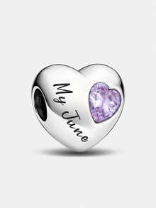 1pc Month Theme Beaded Pendant, Suitable For DIY Jewelry Making, Such As Bracelets, Necklaces, Etc., Perfect Gift For Women And Girls - Silver - View 23