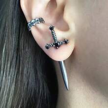 1 Pair Unisex Gothic Sword Earrings, Holiday Party Dance Costume Jewelry, Halloween - Multicolor - View 2