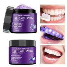 Purple Teeth Cleaning Powder, Oral Health Fresh Breath, Teeth Whitening, Teeth Polishing, Deep Cleaning Tooth Powder, Daily Travel Teeth Cleaning Powder, Teeth Polishing, Deep Cleaning Tooth Powder - Mint Flavor - View 2