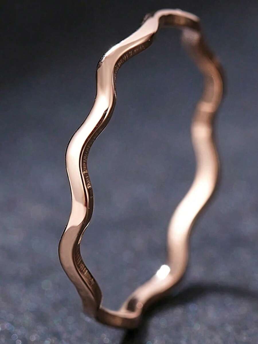 1pc Elegant Ring, Suitable For Women To Wear, Suitable For Wedding, Engagement, Anniversary Party, Valentine's Day Gift - Rose Gold - View 1