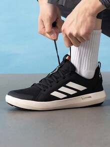 Adidas 男士戶外鞋 TERREX BOAT LACE CLIMACOOL 舒適透氣運動休閒鞋 JI3499 - 黑色 - 查看 2