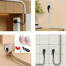 1 Piece 39.37in/78.74in/118.11in/196.85in Compact Soft Cable Raceway - 0.59inch Wide, Clear Wire, Anti-Scratch, Decorative Cable Channel For Hidden Cable Management, Easy To Install, Comes With Adhesive - Arc - View 2