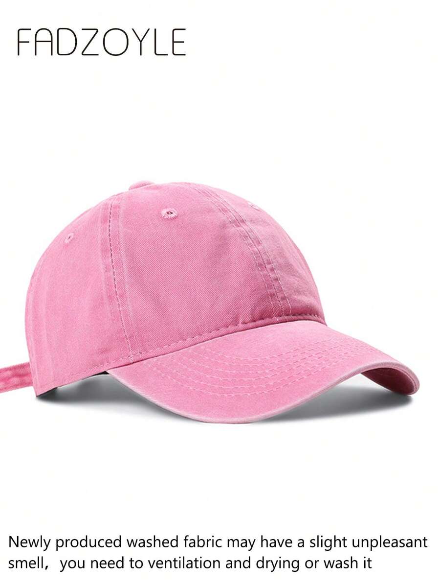 FADZOYLE 女款軟頂韓系Ins風百搭水洗素色棒球帽休閒日系Dad Hat