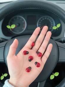 12件裝汽車內飾黏貼式瓢蟲裝飾，可愛有趣 - A - 查看 10