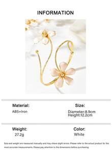 1 pieza Brazalete ajustable estilo francés con flor 3D en contraste blanco y dorado suave, adecuado para uso diario de mujeres, combinar con ropa, fiestas, eventos nocturnos, festivales, regalo - Blanco - Ver 7
