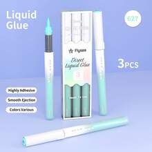 1pc 3/9 Colors Liquid Glue Pen, Multi-Functional Portable DIY Craft Envelope Photo Scrapbook Fast Drying No Mess Glue Pen Tool - Colored Glue Pens - View 14