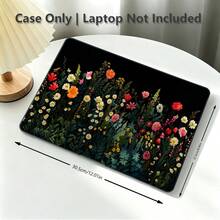 1pc Protective Case, Black Plant UV Printed Pattern, Laptop Protective Cover, Minimalist Lightweight Durable Protective Case Suitable For MacBook Air Pro 13.3 13.6 14.2 15.3 16.2 Inch, Suitable For 13 Inch Neo Laptop Protective Case A3404 Model - View 4