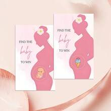 20/40 Pcs Ice Cream Theme Scratch-Off Cards For Baby Shower, Revealing Pregnancy News And Adding Fun To Party Activities, Gender Reveal Party - Multicolor - View 3