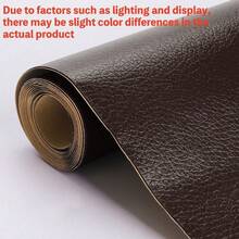 1pc Classic Large Lychee Texture PU Leather, Thickened Brushed Backing Fabric, Sofa Cushion Luggage Bed Headboard Soft Cover DIY Artificial Leather Material - A - View 11