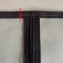 夏季防蚊窗紗網，拉鍊式，窗戶易開關，適用於臥室、廚房與客廳，密網透氣，免鑽孔簡易安裝，家用黑色隱形蚊帳 - 紗窗 - 查看 6