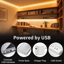 LQHZMYY 5V USB COB 高亮度 LED 燈條 自黏式觸控 LED 燈帶,室內氛圍燈,適用於電視背光、臥室、客廳、婚禮、聖誕節、萬聖節派對、家居裝飾、小夜燈 - 彩色 - 查看 11