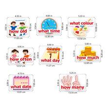 Quixorblex 8pcs Wh-Question Word Felt Pieces, Reading Comprehension Teaching Aid, Each Question Word Paired With Corresponding Cartoon Icon, Flannel Board Classroom Discussion Prop, Back To School English Learning Stationery - Multicolor - View 9