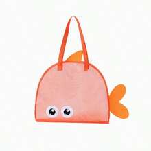 1pc Large Mesh Beach Toy Storage Bag, Sand-Proof Quick-Dry Portable Beach Shell Organizer Tote Bag For Kids - Multicolor - View 4