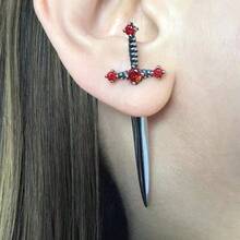 1 Pair Unisex Gothic Sword Earrings, Holiday Party Dance Costume Jewelry, Halloween - Multicolor - View 11