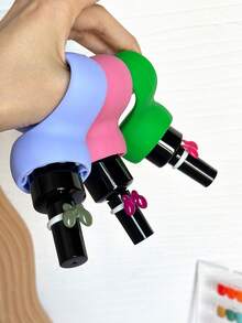 1PC Colorful Dopamine Silicone Nail Polish Bottle Holder, Portable Adjustable Nail Tech Storage Rack, Practical Finger Rest Wrist Support, Professional Nail Salon Storage Auxiliary Tool - Multicolor - View 1