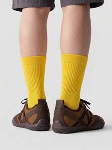 1/5/10 Pairs Bright Vertical Striped Mid-Calf Socks, Comfortable Soft Casual Sports Mid-Calf Socks, Suitable For Daily Wear, Striped Design, Suitable For Parties, Gifts And Other Occasions, Overall Style Is Simple Yet Designed With A Relaxed Feel - Multicolor - View 19