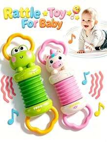 6 Months+ Portable Travel Toy Mini Cartoon Accordion Toy, Frog/Unicorn Color Options, Easy To Carry, Multifunctional Toy To Inspire Intelligence And Provide Comfort - Multicolor - View 10