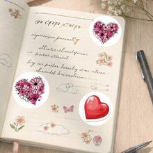 JOERBABU the little kangaroo Bobbie 1004pcs/2roll, Red Rose Pattern, Heart Rose Pattern Decorative Stickers. 20 Designs, Christmas Gift Packaging Labels, Scrapbook Stickers, Planner Gift Wrapping, Paper Craft Decoration, Party Gift, Gift Box Decoration And Reward Stickers - Multicolor - View 5
