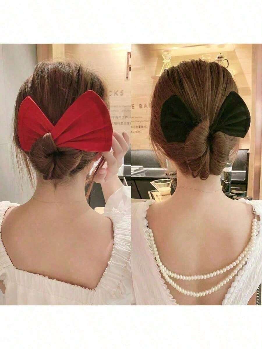 3pcs Rotating Roller Hair Straightener Slouchy Twist Hair Band Quick Hair Styling Band - Multicolor - View 1