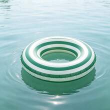 Vintage Striped Inflatable Swim Ring With Handle, Large Round Pool Float Lounge Chair, Fashionable Water Float, Suitable For Beach, Swimming Pool And Summer Vacation Party - Multicolor - View 16