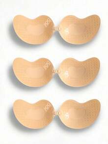 Mango-Shaped Invisible Self-Adhesive Breast Pads, Reusable Push-Up Nipple Covers, Breathable Dotted Skin-Friendly Self-Adhesive Strapless Bra, Suitable For Wedding Dress - Multicolor - View 11
