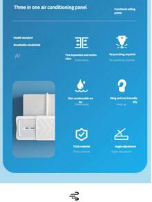 1pc Hook Design Easy Install Air Conditioner Deflector, Say Goodbye To Traditional Deflectors, Hook Design Is More Convenient, Prevent Direct Airflow, Good Deflection Effect, Easy To Use - Multicolor - View 9