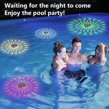 Solar Powered Pool Lights, 9-Color RGB Floating Pool Lights With Remote Control, 4/6/8 Hour Timer, IP67 Waterproof, High Brightness SMD5050 LED, Auto On/Off, Suitable For Swimming Pool, Bathtub, Garden, Camping Party - Solar-powered Floating Light (RGB) - View 5