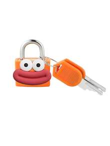 Sausage Lips Pattern Luggage Lock, Small Bag Padlock With Key, Copper Core Plastic Shell (Sausage Lips Pattern For Easy Matching), Compact And Sturdy, Suitable For Suitcases, Backpacks, Boxes, Laptop Bags, Graduation Season, Back To School Season Gifts, Teacher's Day, Back To School Essentials, Travel - Multicolor - View 18
