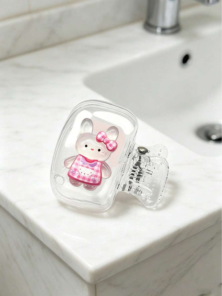 Cute Glow-In-The-Dark Bear, Cat, Rabbit Resin Toothbrush Cover, Portable Toothbrush Cap, Transparent Travel Toothbrush Storage Box, Glow-In-The-Dark Toothbrush Head Protector Clip, Toothbrush Storage Clip, Toothbrush Dust-Proof Protective Cover, Portable Design Easy To Carry, Dust-Proof Cap, Suitable As Gift For Couples, Friends, Family, Teachers, Travel Enthusiasts, Home, Dorm, Vacation Essentials, Suitable For Birthday Gift, Back To School Gift