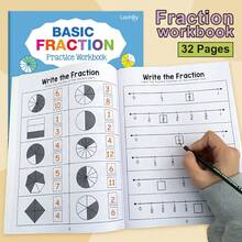 Lachilly 24 Pages Fraction Learning Workbook, Visual Fraction Matching And Coloring Activities, Suitable For Elementary Math Practice, Home Education Materials, Math Exercise Book, Essential For Teachers, Home Education Teaching Supplies - Multicolor - View 25
