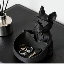 3D Printed Cool Dog Fashion Glasses Pen Holder Storage Organizer, Large Capacity Desktop Pen Cup, Multi-Function Tray For Keys, Coins, Earrings, Rings, Living Room Entryway Office Desk Decor, Stable And Anti-Tip - Multicolor - View 1