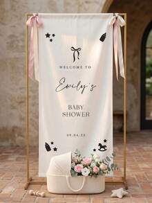 Custom Wedding Welcome Sign, Wedding Fabric Welcome Banner, Modern Wedding Welcome Banner, Fabric Sign Custom Wedding Banner, Bohemian Wedding, Bridal Shower Sign Personalized Name Custom Wedding Sign, Custom Minimalist Welcome Sign, Fabric Welcome Sign, Wedding Decor, Custom Fabric Wedding Sign, Personalized Party Decor, Minimalist Sign, Fabric Sign, Wedding Welcome Sign - Multicolor - View 2