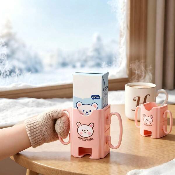 1pc Milk Cup Holder Anti-Crush Anti-Scald Anti-Leak Milk Cup Holder Adjustable Beverage Anti-Spill Cup Rack