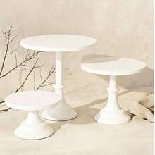1pc/3pcs Pink Metal Cake Stand - 8/10/12 Inch White Dessert Display Stand, Gold Cake Decoration, Suitable For Wedding And Birthday Party Decoration, Cake Decoration Supplies, Dessert Table Centerpiece, Cake Tray, Pastry Rack, Tall White Iron Dessert Display Stand, Can Be Used For Cold Buffet And Tea Break, Wedding Table Decoration - Multicolor - View 7