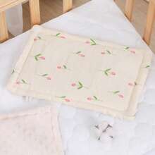 1pc Baby Pillow Anti-Spit Up, Cartoon Bean Pillow, Breathable Sweat-Absorbent Newborn Flat Pillow, All-Season Cloud Pillow Burp Cloth - Multicolor - View 13