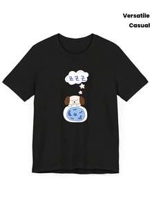 2026Spring And Summer New Zzz So Sleepy Printed Short-Sleeve Casual Versatile Women's Top T Shirt - 黑色 - 查看 2