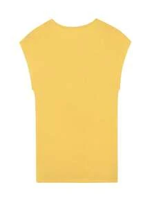 Plus Size Women Top Send Me Isaiah 6:8 Bible Verse Letter Print Sleeveless Tee Christian Casual Outfit - 黃色 - 查看 2