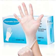 4/20/50/100pcs Disposable Transparent Powder-Free Latex Gloves, Latex-Free Powder-Free, Waterproof Oil-Resistant Soft, Suitable For Food Handling, Daily Cleaning, Kitchen Cleaning, Living Room Kitchen And More [No Box] Dishwashing, Beauty Salon, Hair Dyeing, Pet Bathing, Suitable For Bathroom, Toilet, Living Room And Other Places Household Cleaning Protective Products Household Gloves And Disposable Gloves - A - View 1