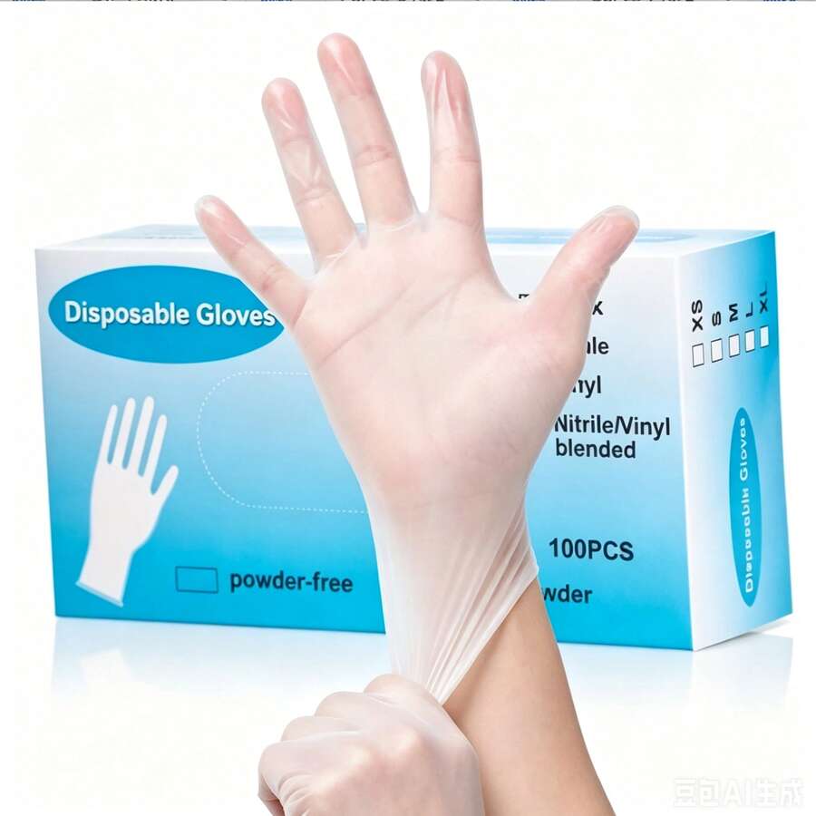 4/20/50/100pcs Disposable Transparent Powder-Free Latex Gloves, Latex-Free Powder-Free, Waterproof Oil-Resistant Soft, Suitable For Food Handling, Daily Cleaning, Kitchen Cleaning, Living Room Kitchen And More [No Box] Dishwashing, Beauty Salon, Hair Dyeing, Pet Bathing, Suitable For Bathroom, Toilet, Living Room And Other Places Household Cleaning Protective Products Household Gloves And Disposable Gloves - A - View 1