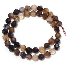 6/8/10mm Faceted Brown Striped Agate Beads, Loose Beads, Used For DIY Jewelry Making Unique Bracelet Necklace Decorative Accessories, Ideal Gift For Women And Men - Brown Agate - View 8