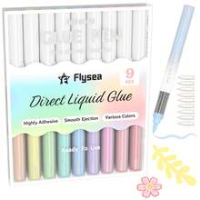 1pc Colorful Liquid Glue Pen, Multi-Functional Portable DIY Craft Envelope Photo Scrapbooking Quick Dry No Mess Glue Pen Tool - Colored Glue Pens - View 3