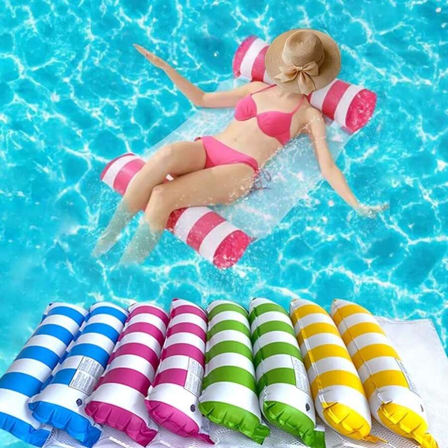 Inflatable Reclining Pool Float Lounger - Zelena - Viev 1