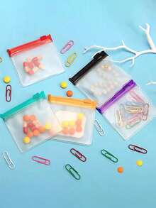 2/5/10/30pcs Reusable Zipper Pill Bags Set, Multi-Color Self-Sealing Medicine Storage Bags, Semi-Transparent Travel Pill Pouches With Sliding Lock, Can Store Pills And Small Items, Suitable For First Aid Kit, Travel Accessories, Travel Storage, Travel Essentials, Travel Supplies, College Vacation, Cruise Trip, Summer Vacation, Outdoor Camping, Hiking, Hunting And More - Multicolor - View 3
