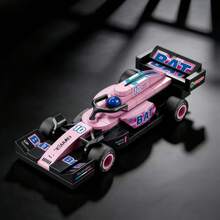 DIY Creative Educational Building Block Racing Car Series, Includes: White & Red Racing Car, Pink Racing Car, Blue Racing Car, Green Racing Car, Orange Racing Car And Red Racing Car With Multiple Elements. ABS Material, Tight Interlocking Particles, Not Easy To Disassemble. Built-In Inertial Pull-Back Module, With Stickers, Children's Building Block Toy Set, Suitable For Desktop And Car Decoration, Classroom Reward Small Gift, Gift For Kids, Graduation Season, Back To School, Fashionable Gift For Friends. Hot Selling Series - 彩色 - 查看 14