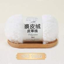 Lawkeman 1/3pcs(100-300g) Faux Fur Yarn, Super Soft Thick Fluffy, Suitable For Crochet, Knitting, Blankets, Handmade Crafts, Scarves And DIY Projects - Multiple Styles - View 13