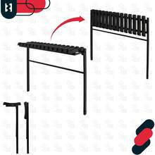 KOTARBAU® 78cm Foldable Cemetery Bench, Weatherproof Powder Coated Steel & Plastic Metal Bench, Outdoor Garden & Park Seating For Graveyard - Default - View 7