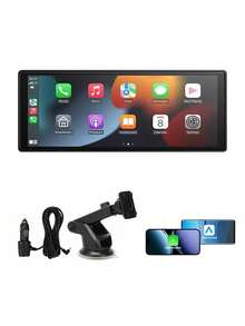 可選相機 / 10.26 吋觸控螢幕 CarPlay 便攜式汽車音響 Android Auto，Car Play 導航，語音控制，遠端連接/AUX/FM，汽車收音機接收器，循環錄影，即插即用，適用於汽車、卡車、廂型車 - Car display - 查看 10
